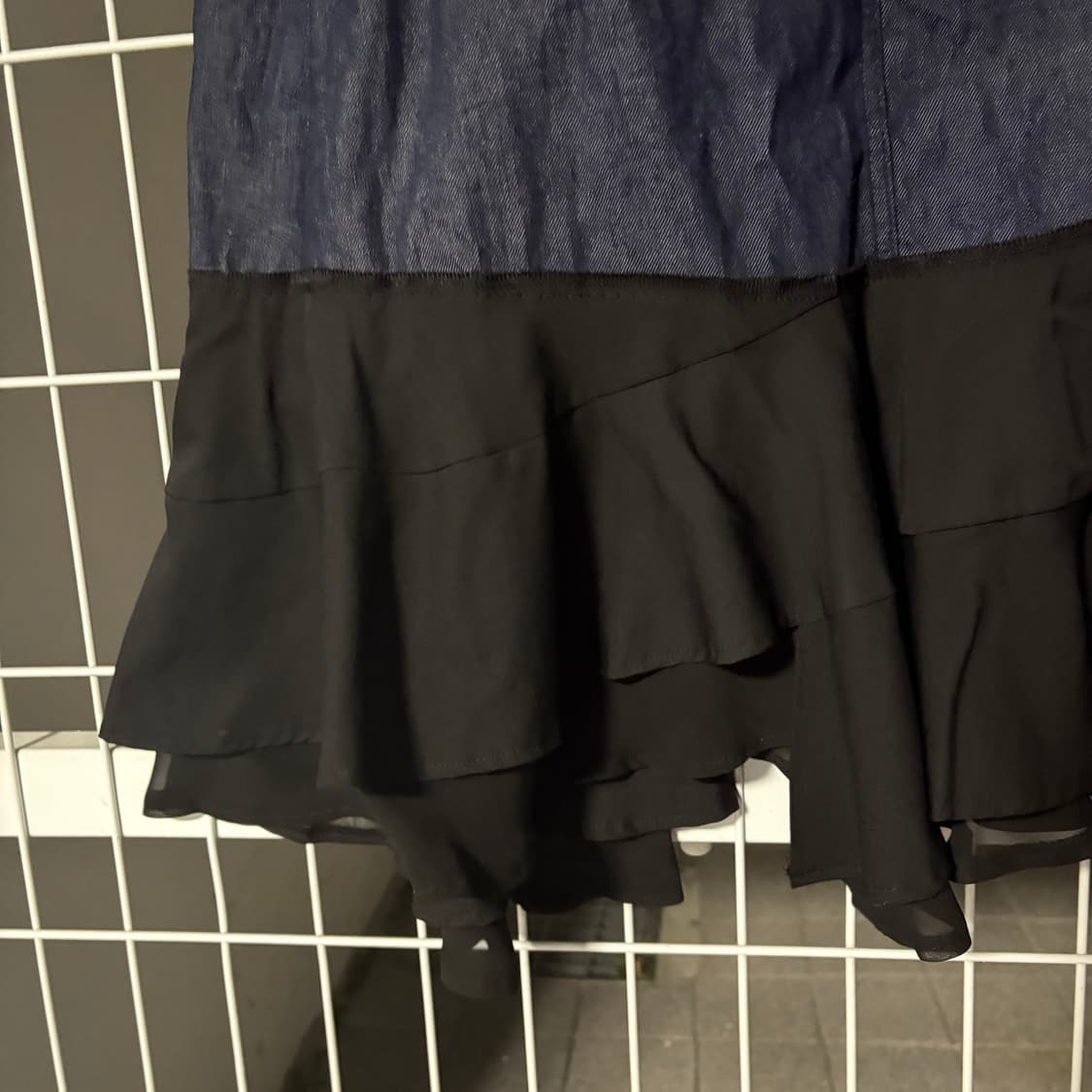 꼼데가르송 트리콧 랩스타일 비대칭 울 데님 블랜드 치마 상품이미지7