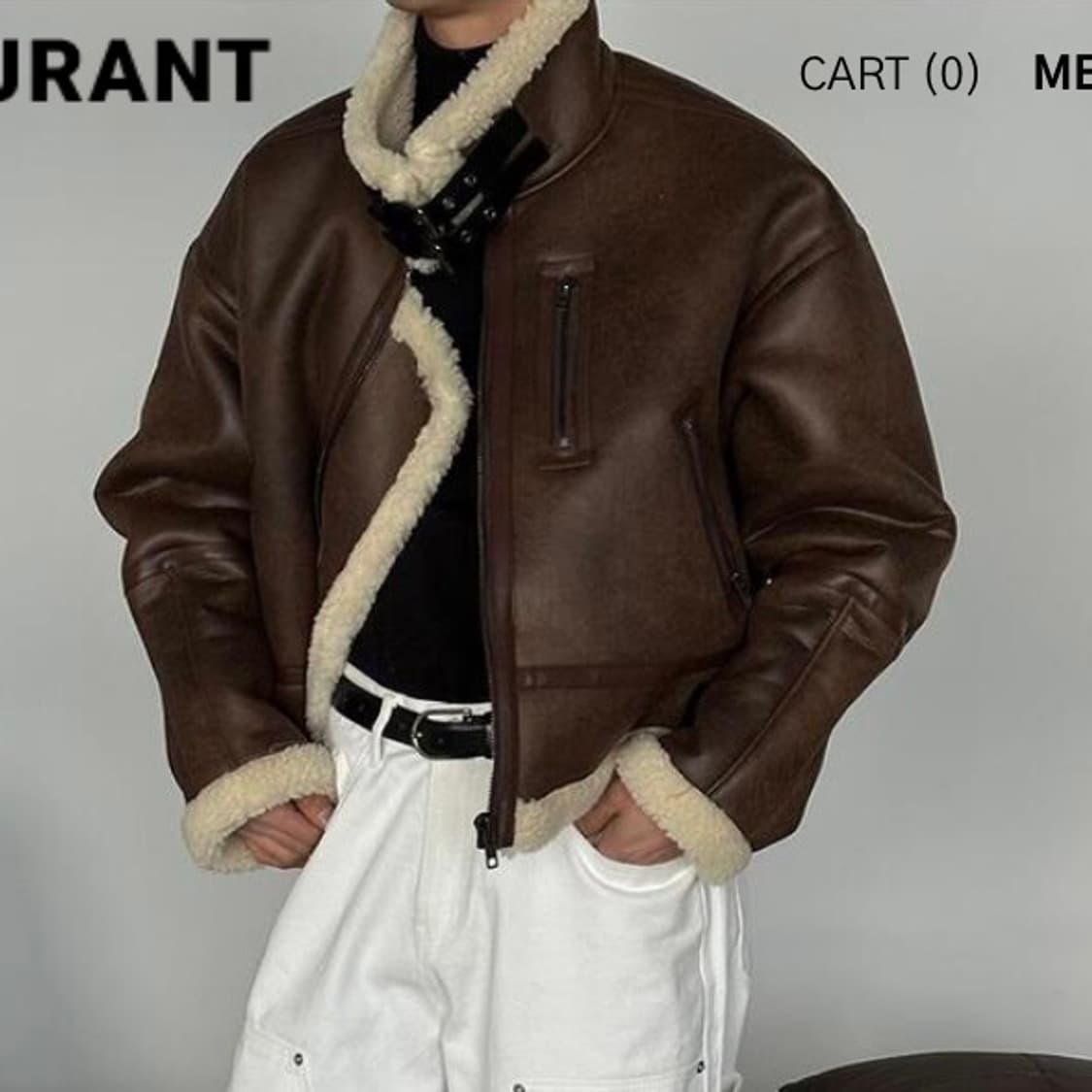 [OS] 로랑051 스웨이드 크롭 무스탕 상품이미지1