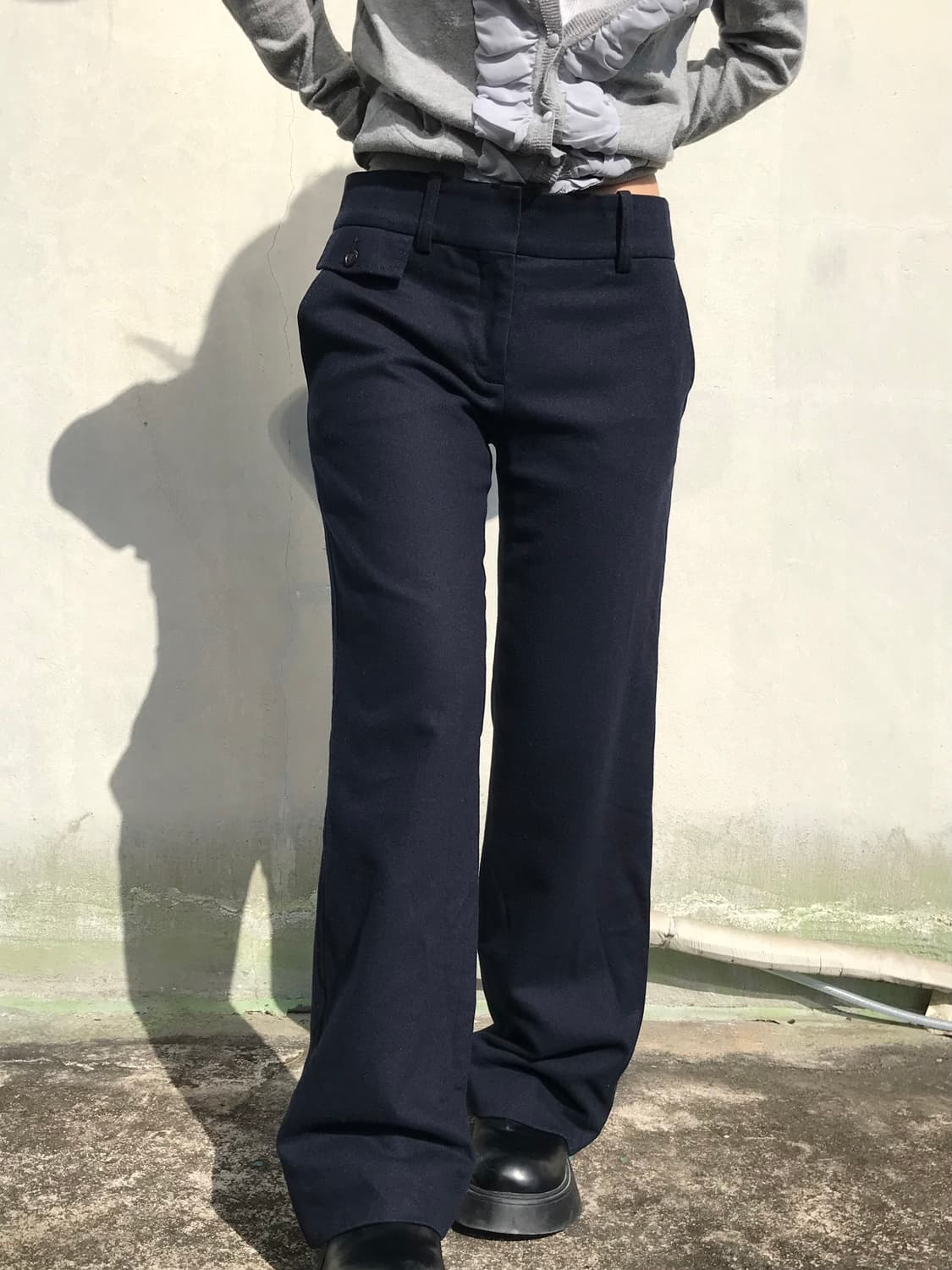 Epoca 로우라이즈 네이비 슬랙스 상품이미지2