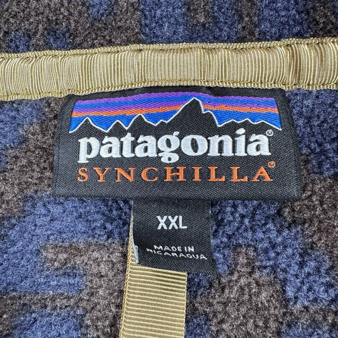 파타고니아 신칠라 스냅-T 아즈텍 블루/브라운 상품이미지5