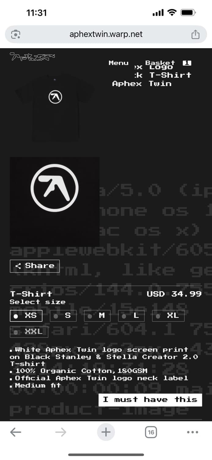Aphex twin 상품이미지1