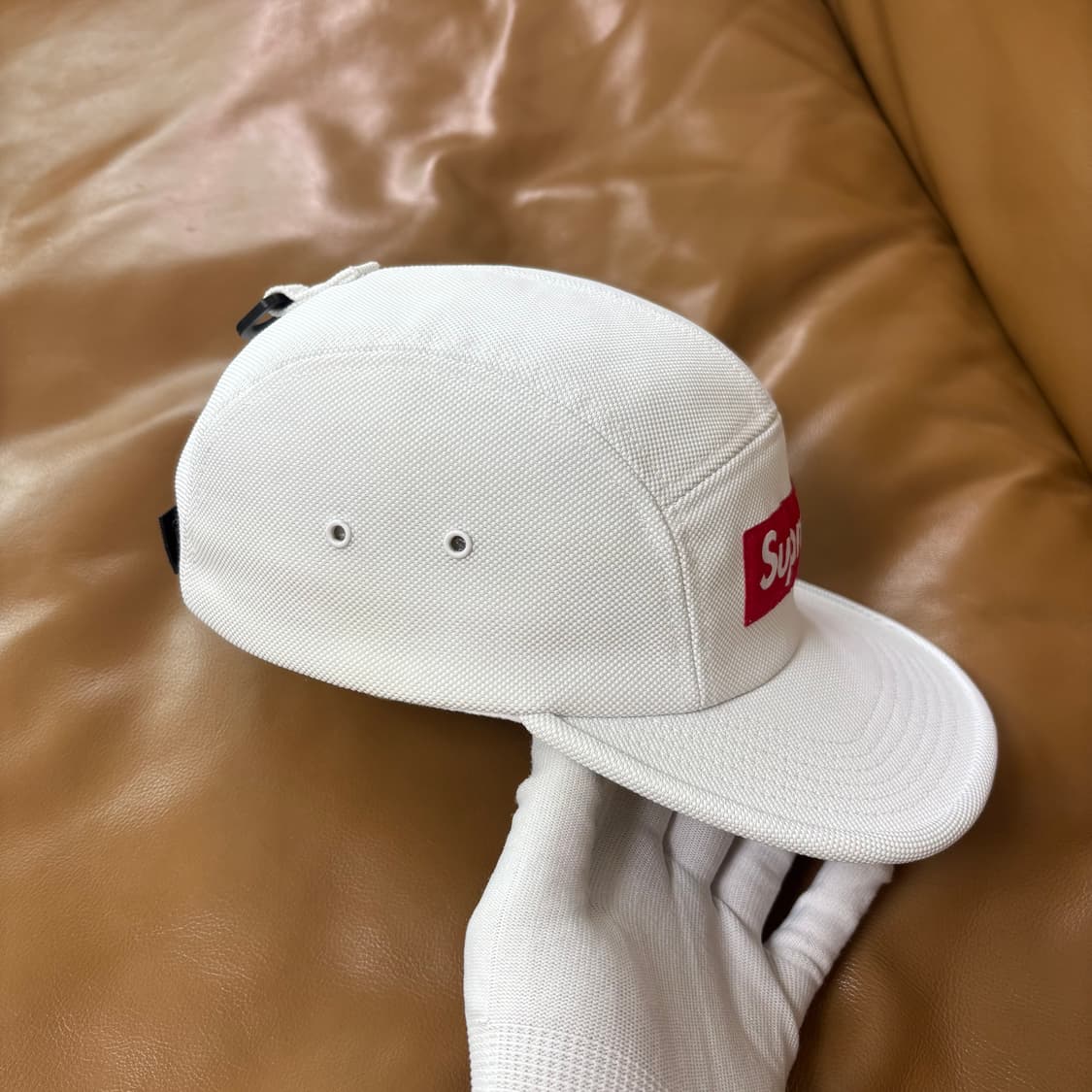 슈프림 캠프캡 모자 박스로고 발리스틱 화이트 상품이미지3