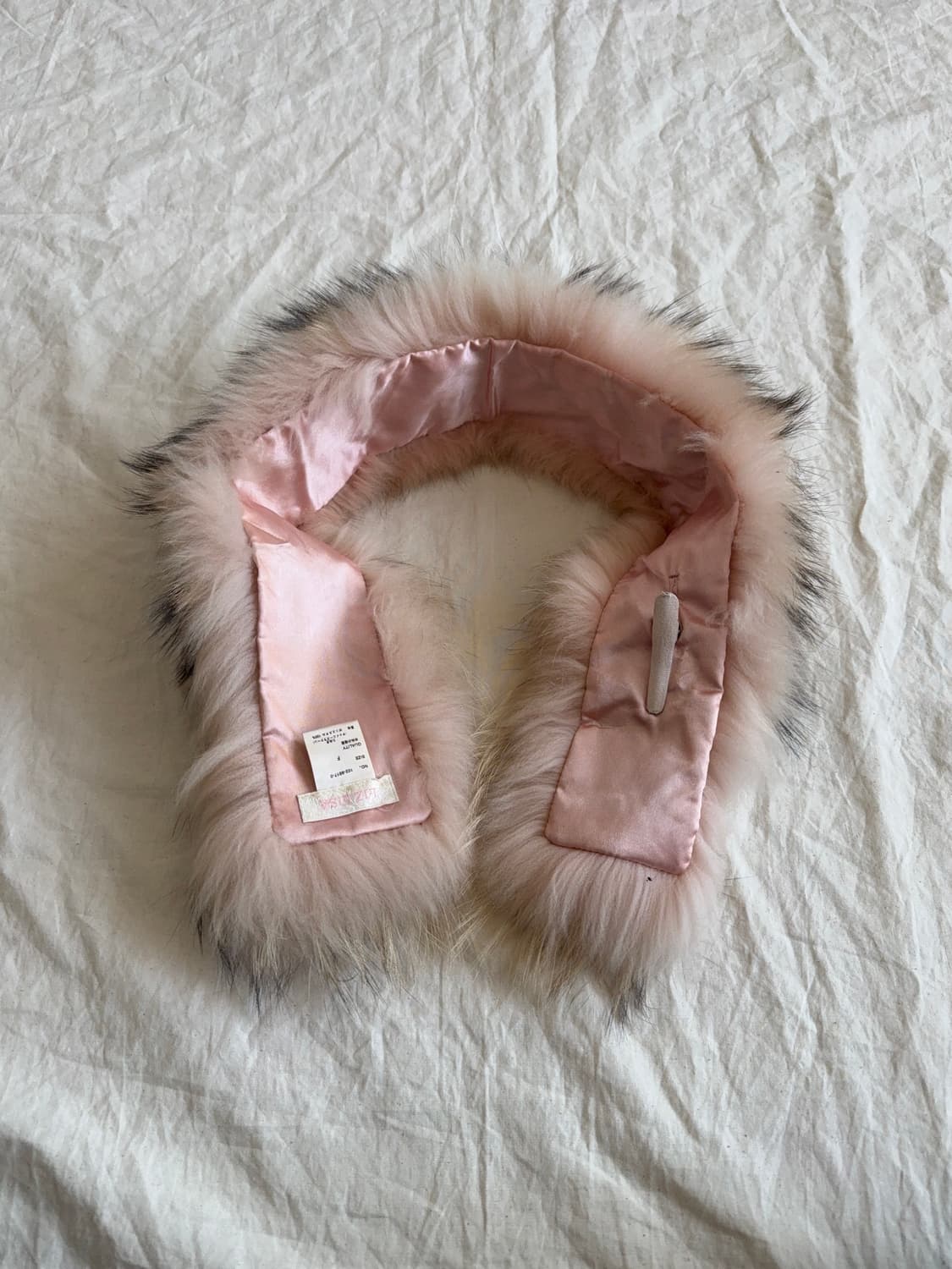 리즈리사 핑크베이지 라쿤퍼 넥워머 머플러 상품이미지4