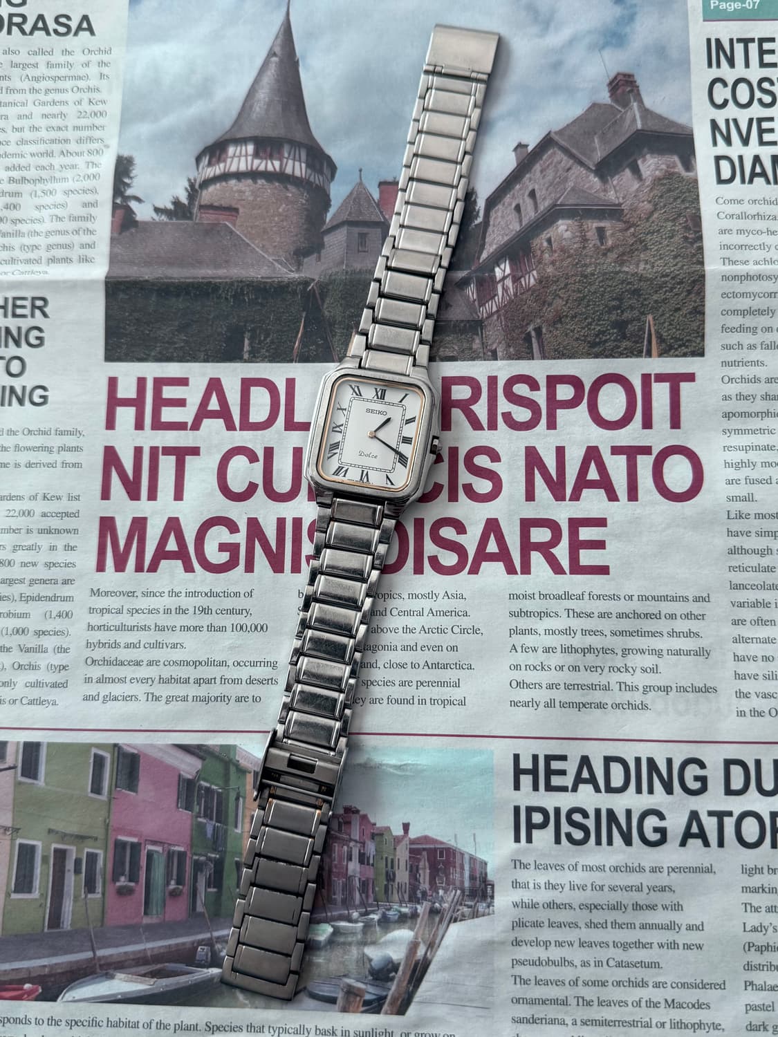 Seiko 세이코 Dolce 스퀘어 콤비 로만 인덱스  상품이미지2