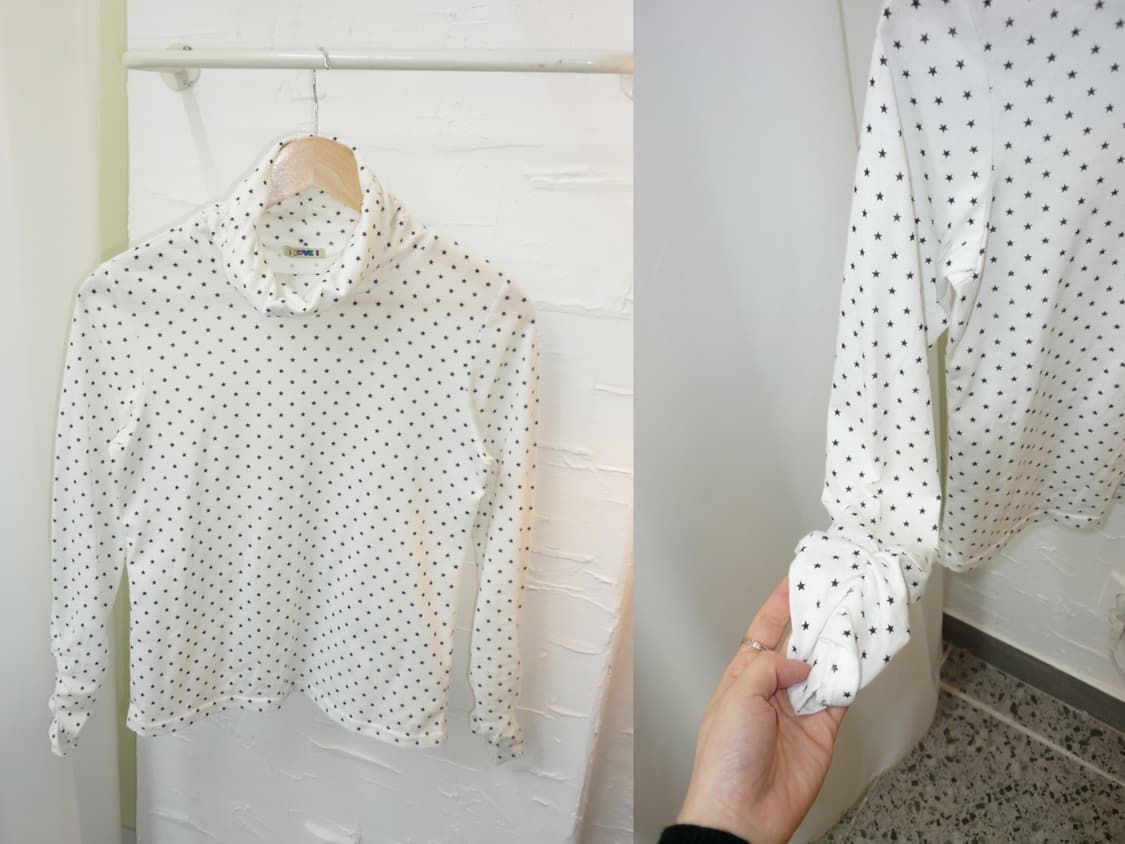 Black star dot polo top 상품이미지4