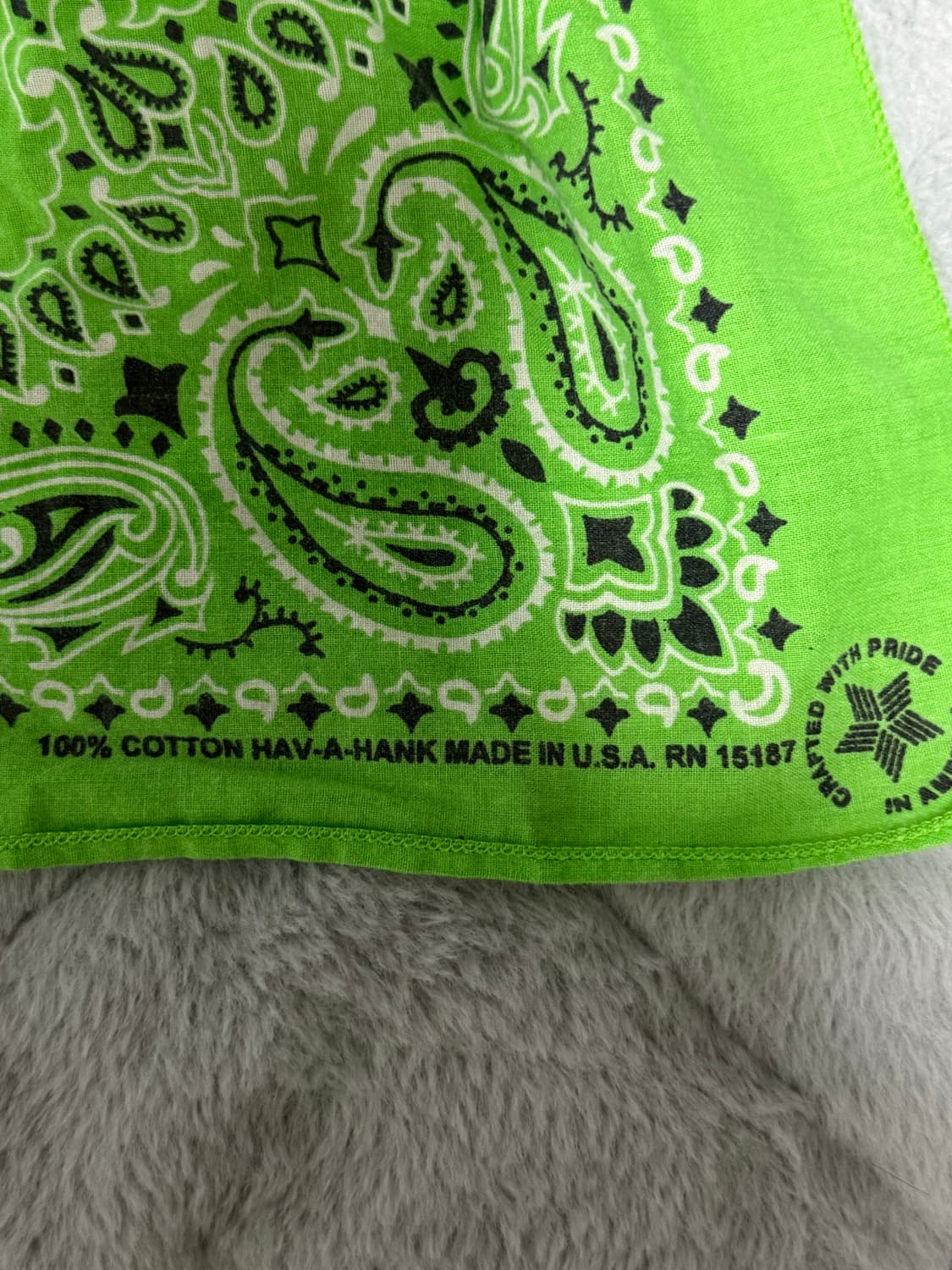 미국빈티지 반다나 스카프 라이트그린 상품이미지3