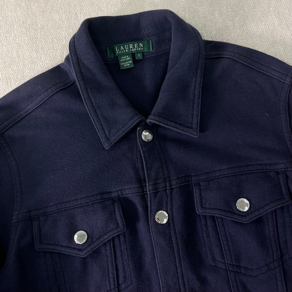 W 95 폴로랄프로렌 코튼 웨스턴 네이비 셔츠 자켓 상품이미지2
