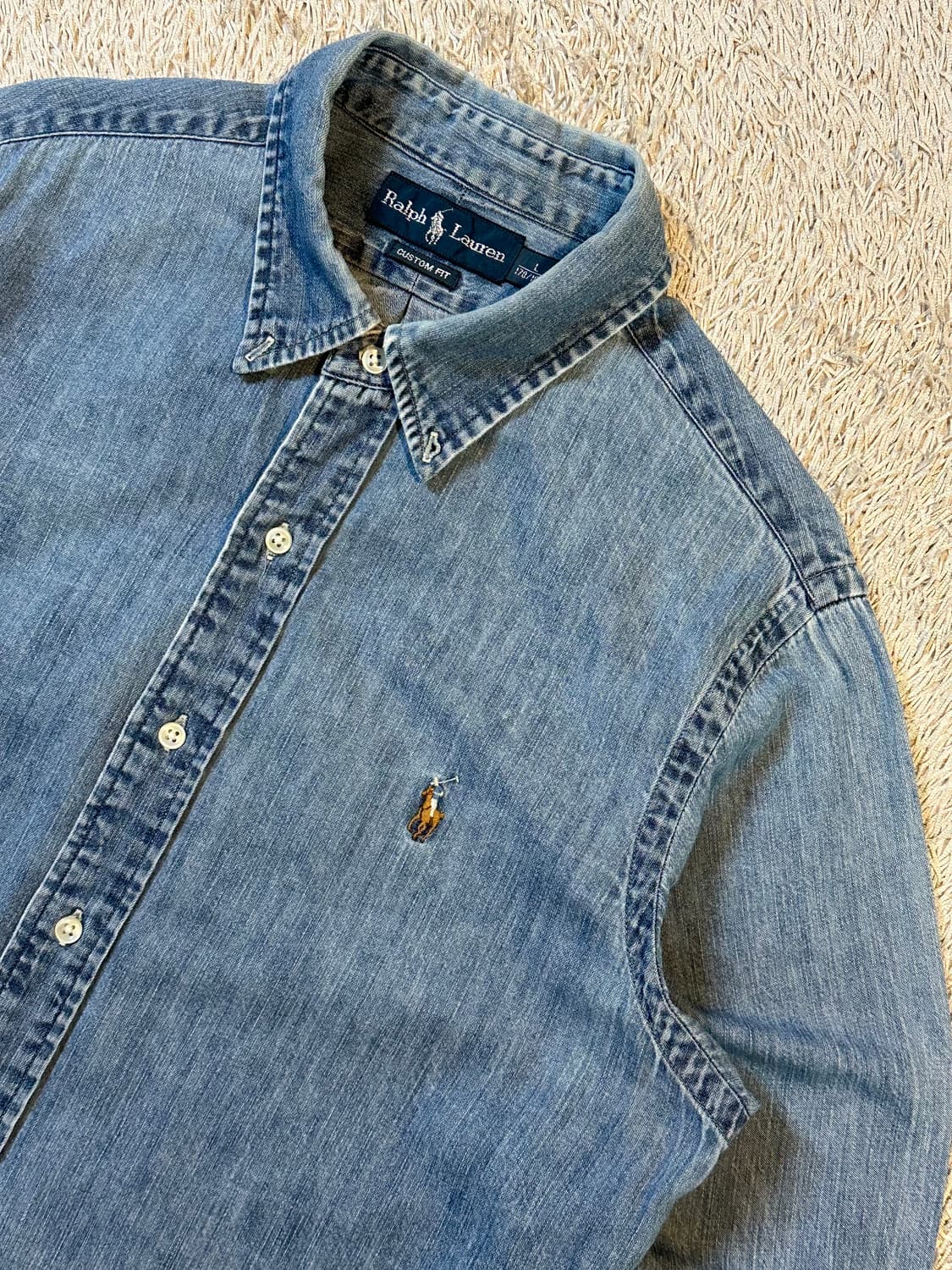 폴로 랄프로렌 신형 커스텀핏 멀티포니 데님셔츠 상품이미지2