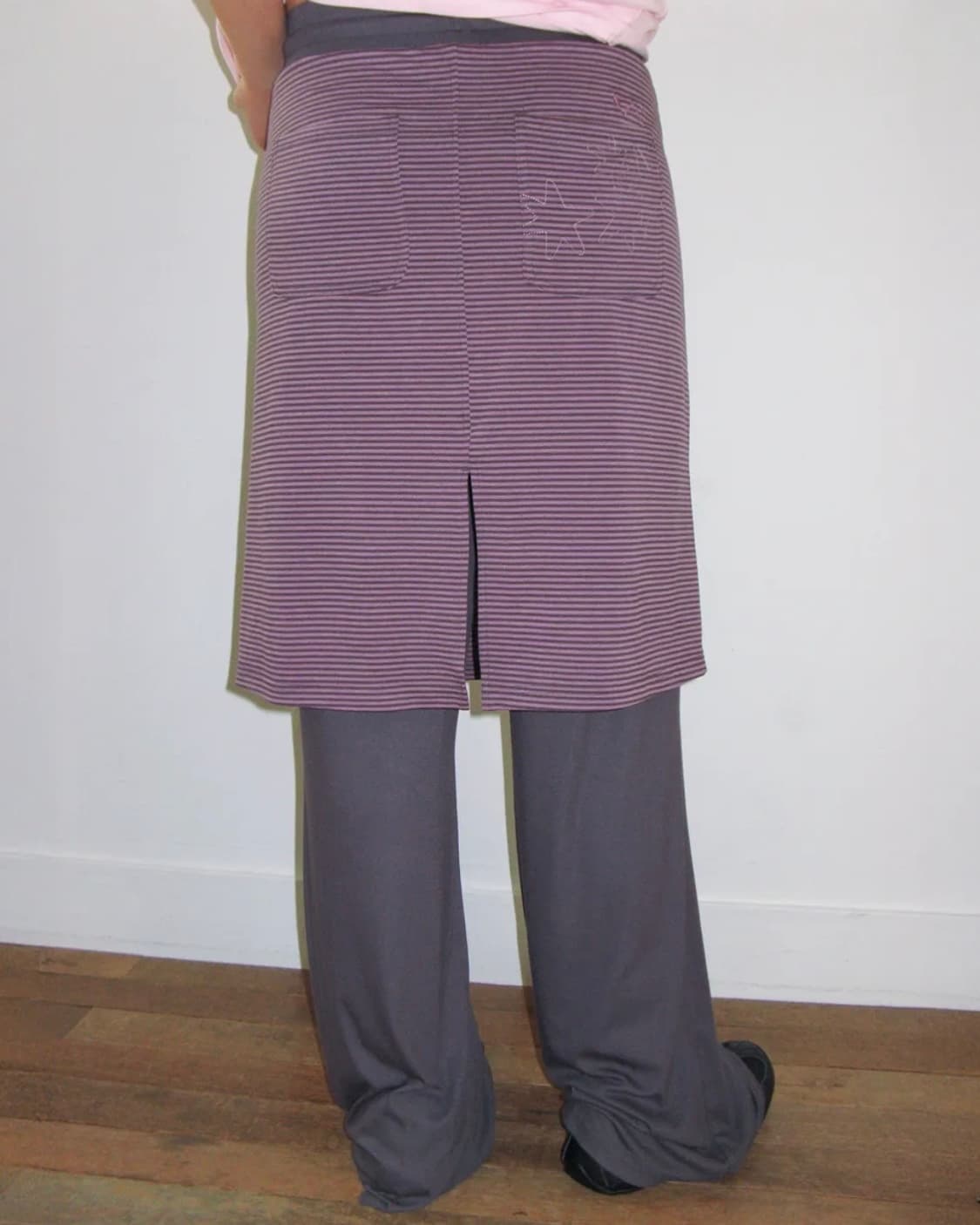 아메스 월드와이드 STITCH LAYERED MIDI SKIRT PANT 상품이미지2