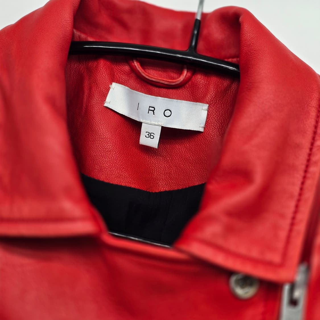 IRO 램스킨 레더 라이더 자켓 36 레드 상품이미지3
