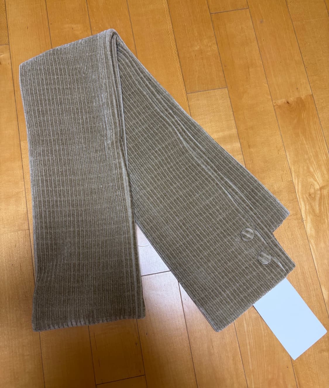 STU 코듀로이 패디드 패딩 셔츠 베이지 M + 머플러 상품이미지2