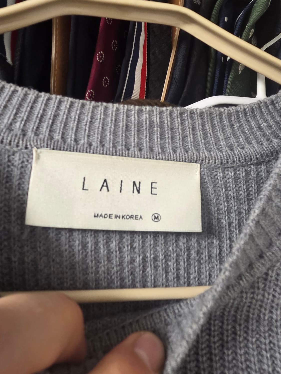 Laine 레인 캐시미어 울 니트 그레이 상품이미지5