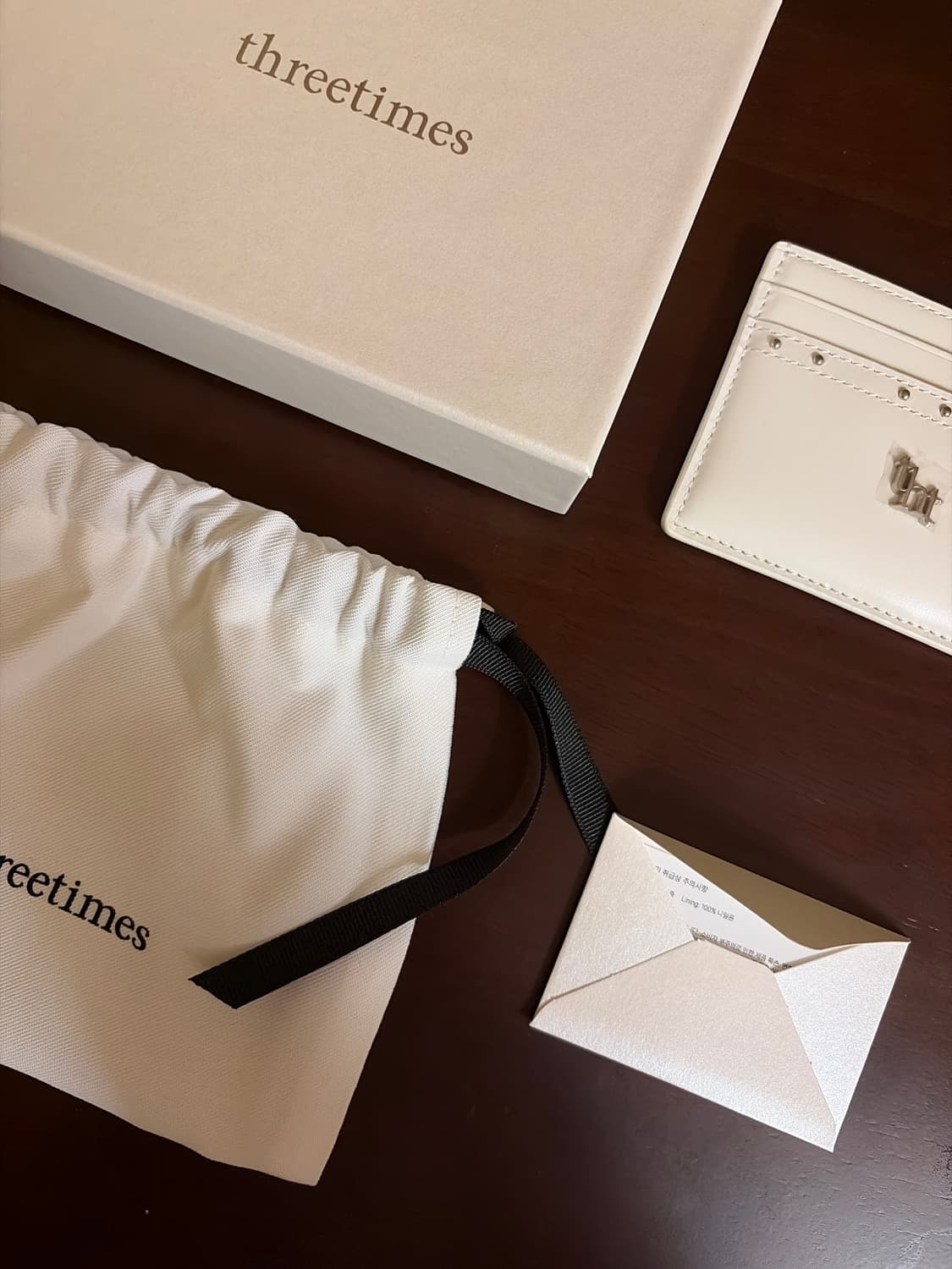 쓰리타임즈 클래식 스터드 카드 홀더 상품이미지2