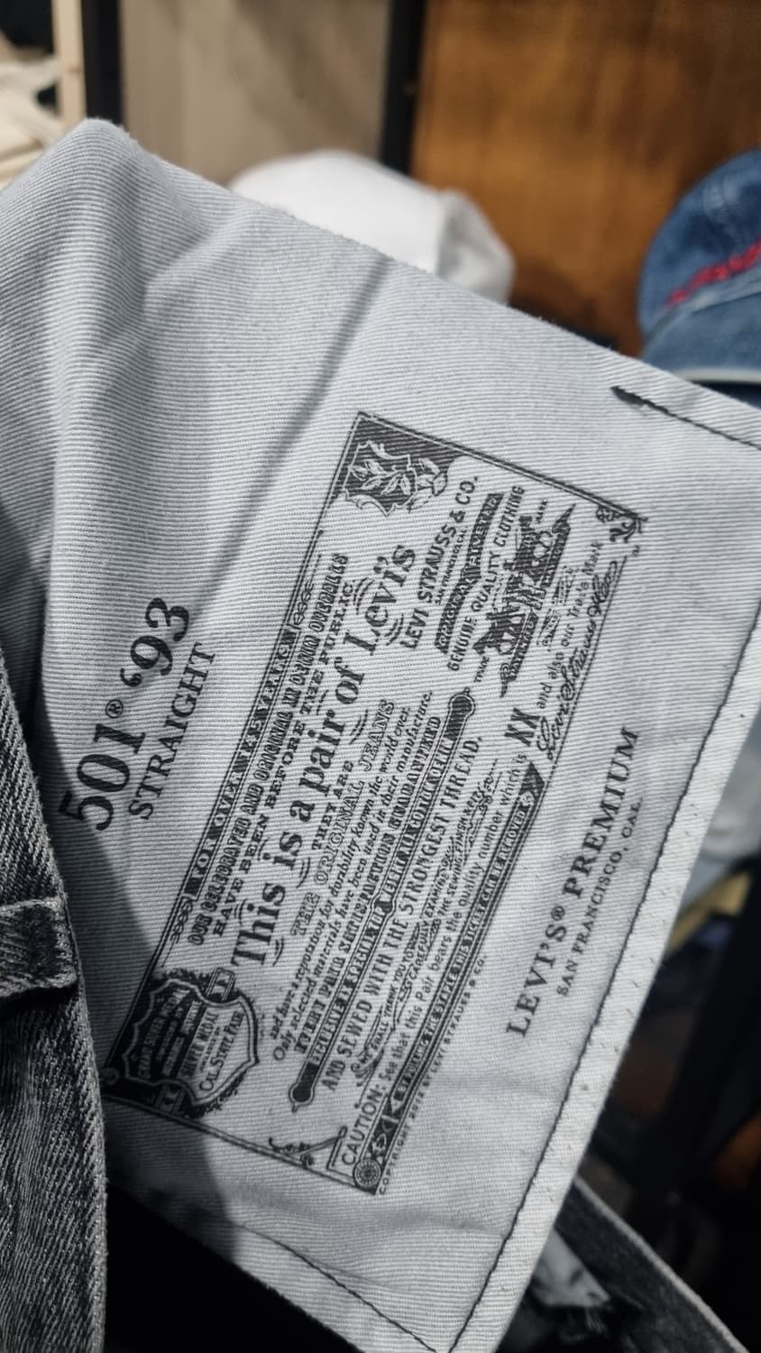 levis 501 93 리메이크진 흑청바지 bigE (33size) A급 상품이미지6