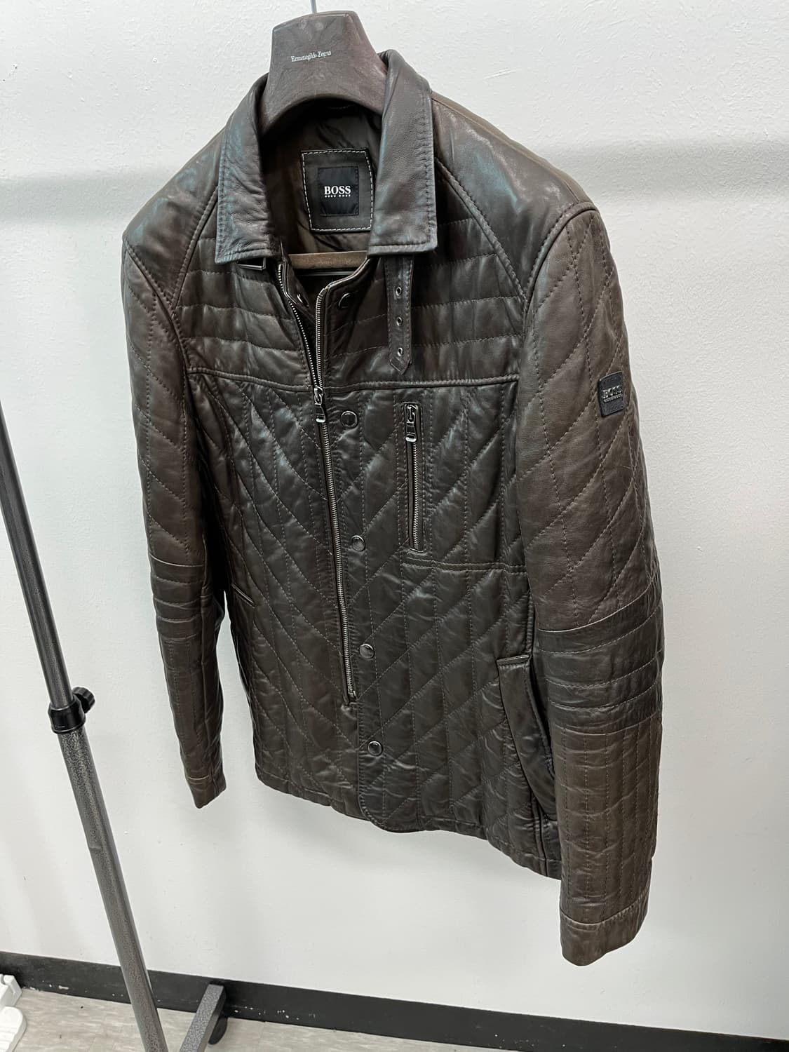 105) 보스 레더 퀼팅자켓  상품이미지1