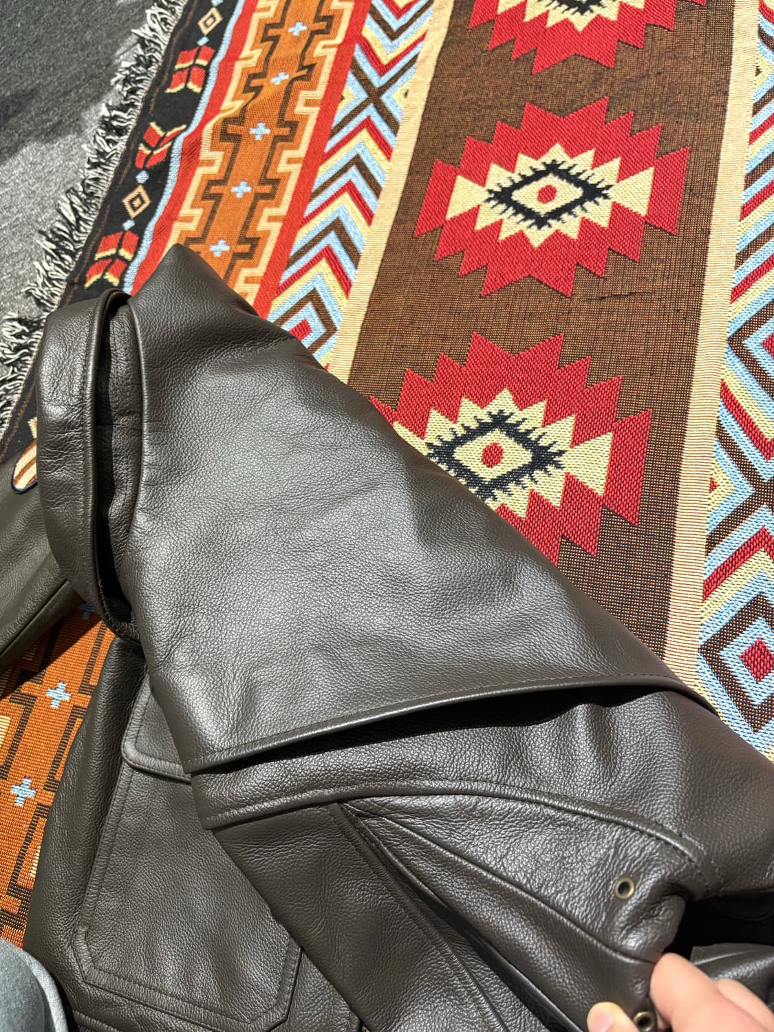 미 공군 복각 G-1 카우하이드 소가죽 레더자켓 상품이미지5