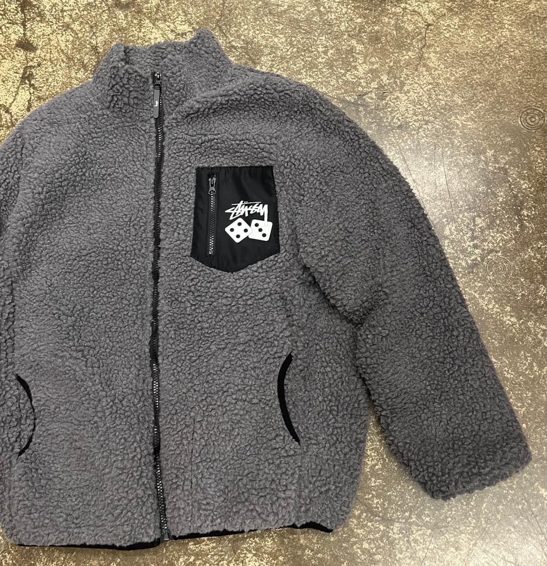 스투시 다이스 후리스 자켓 그레이 상품이미지4