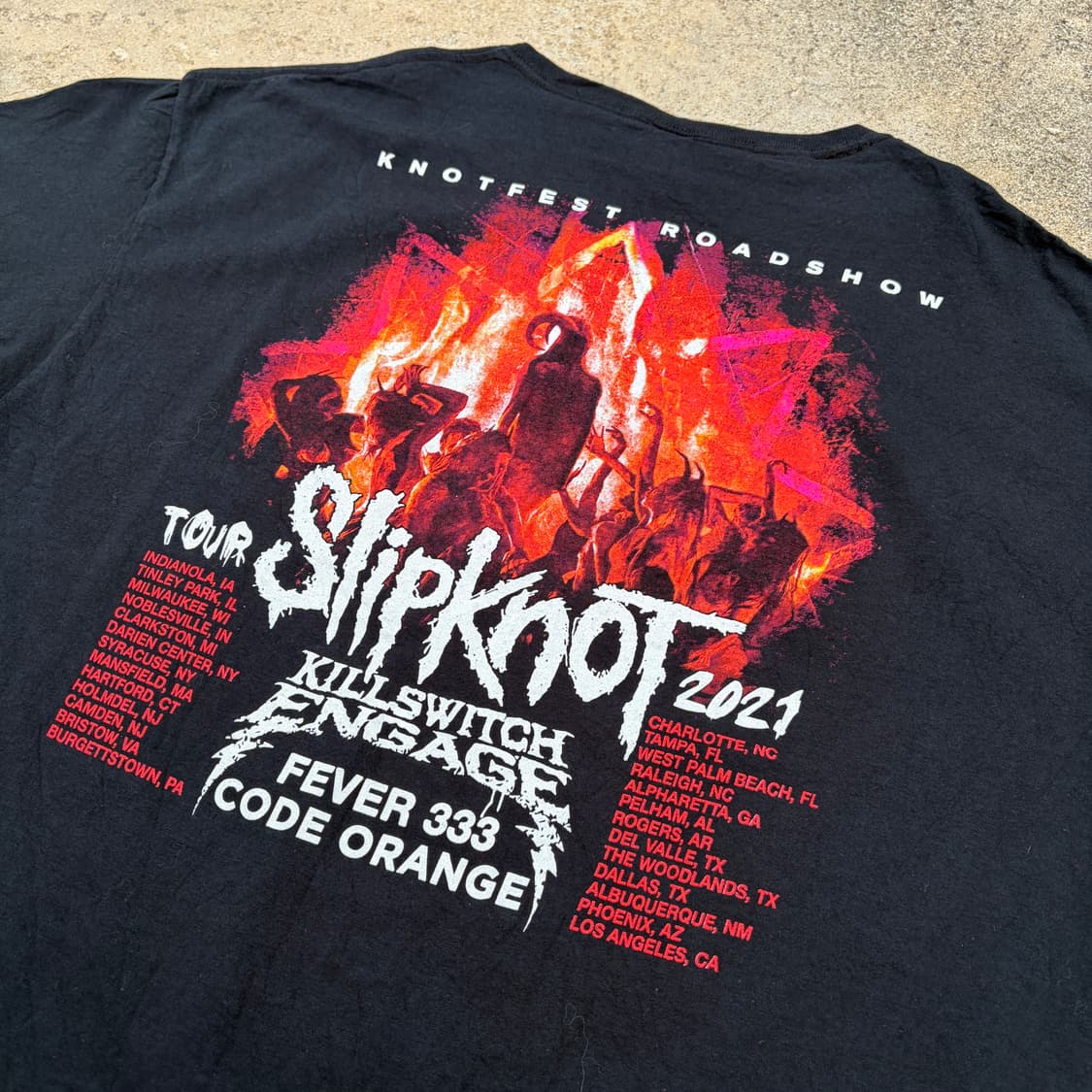 2021 Slipknot 슬립낫 2021 Tour 밴드 반팔티 XL 상품이미지8