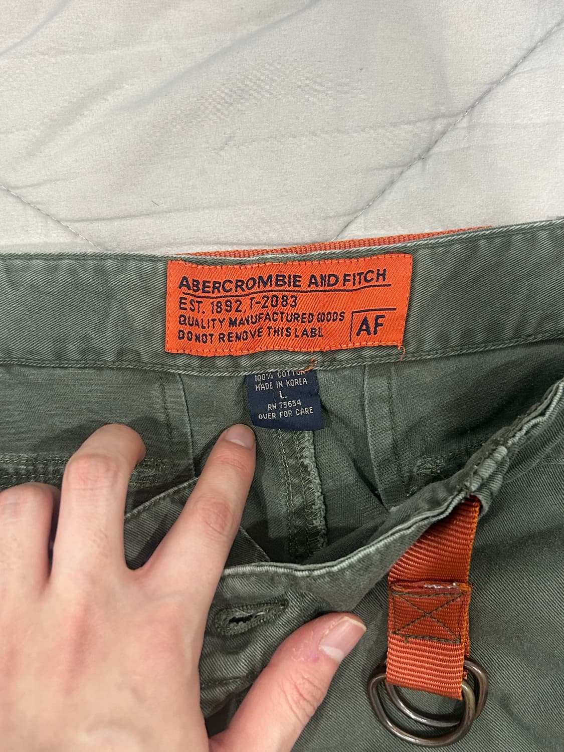 아베크롬비 벨티드 하프카고팬츠 상품이미지3