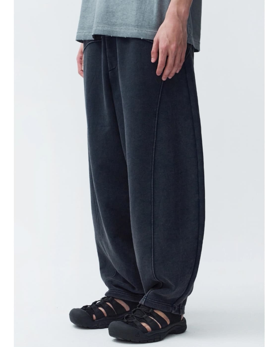 인템포무드 벌룬핏 워싱 스웻 팬츠 상품이미지7