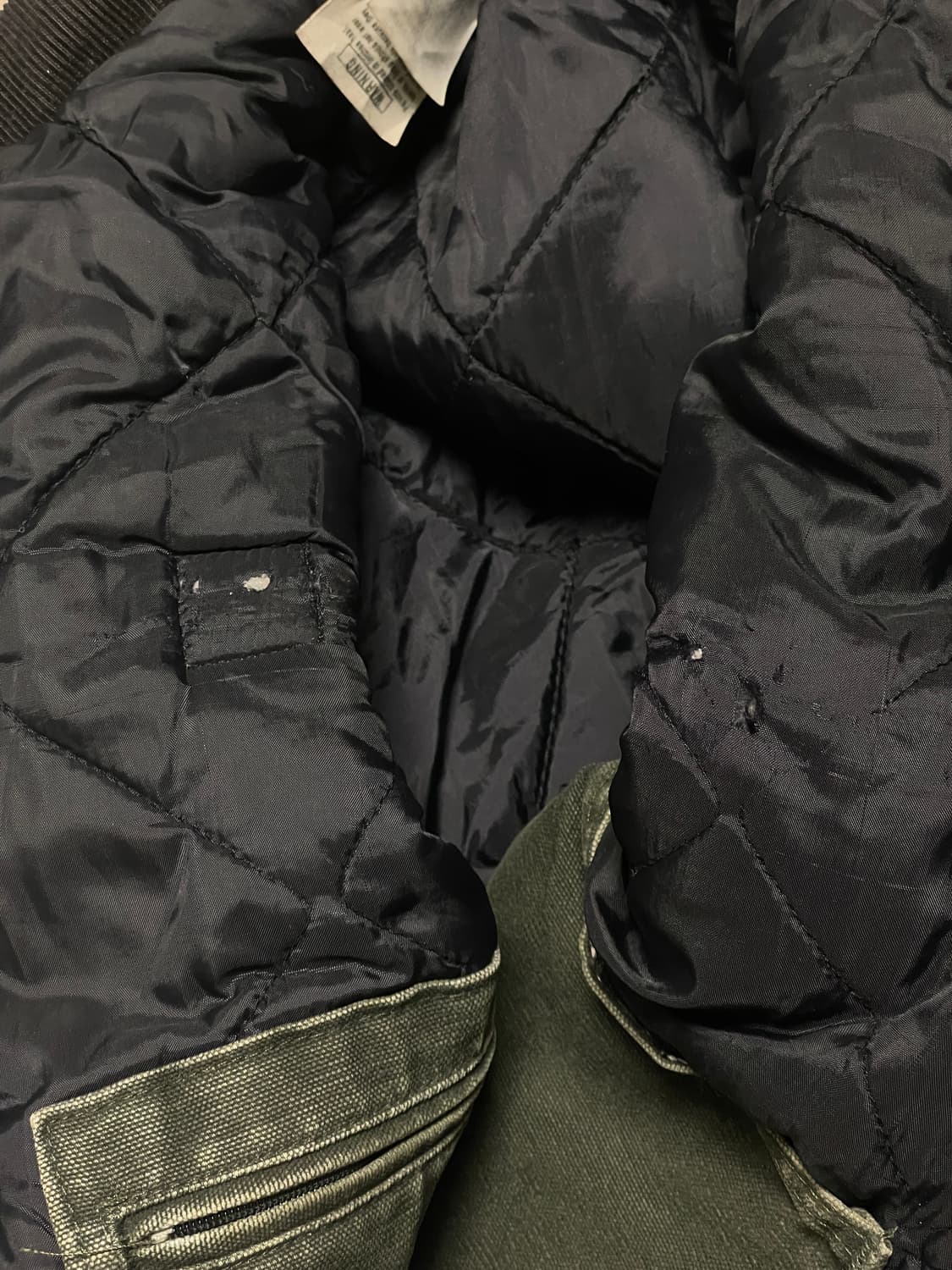 칼하트 J22 mos 모스 그린 디트로이트 아크틱 자켓 빈티지 상품이미지9