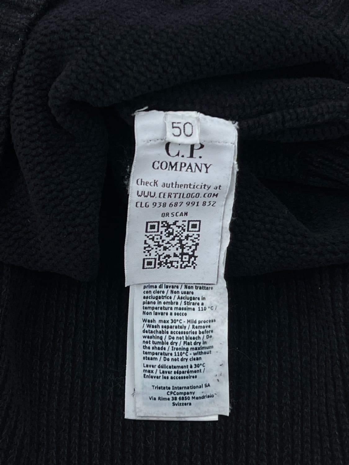 CP컴퍼니 렌즈와펜 블랙 골지 니트 상품이미지7