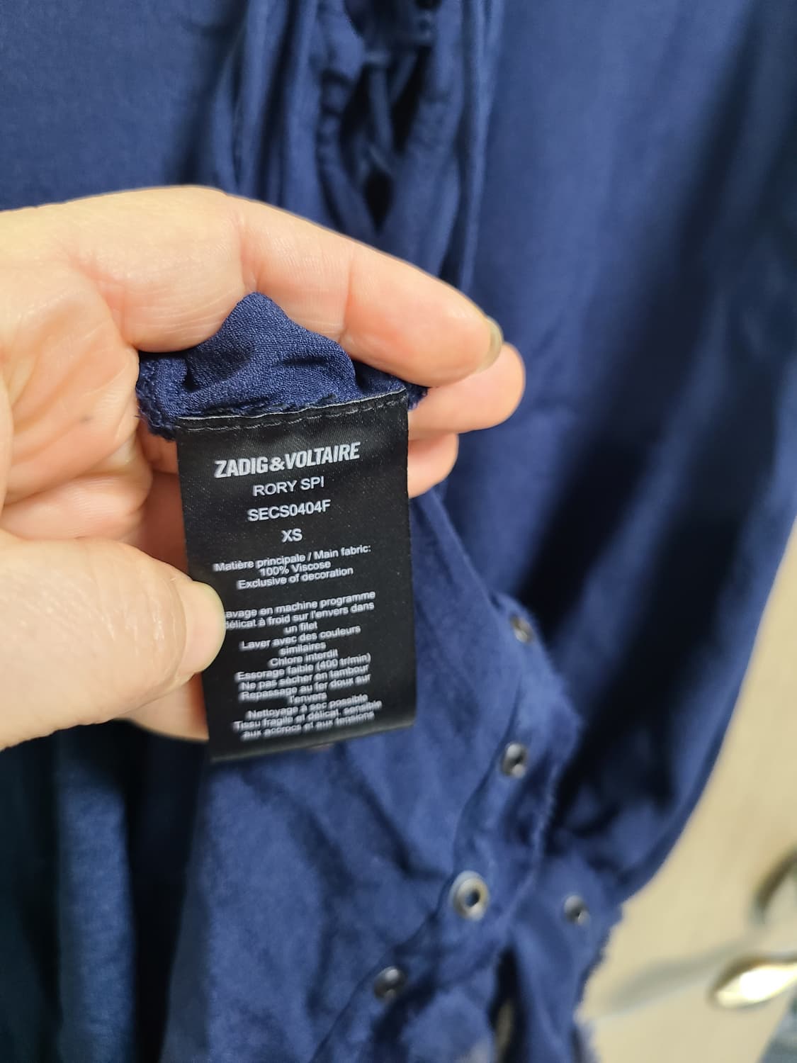 쟈딕앤볼테르 블루 민소매 원피스 상품이미지6