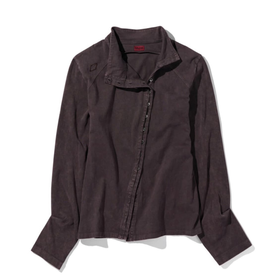 미스치프 워시드 져지 셔츠 퍼플 브라운 상품이미지1