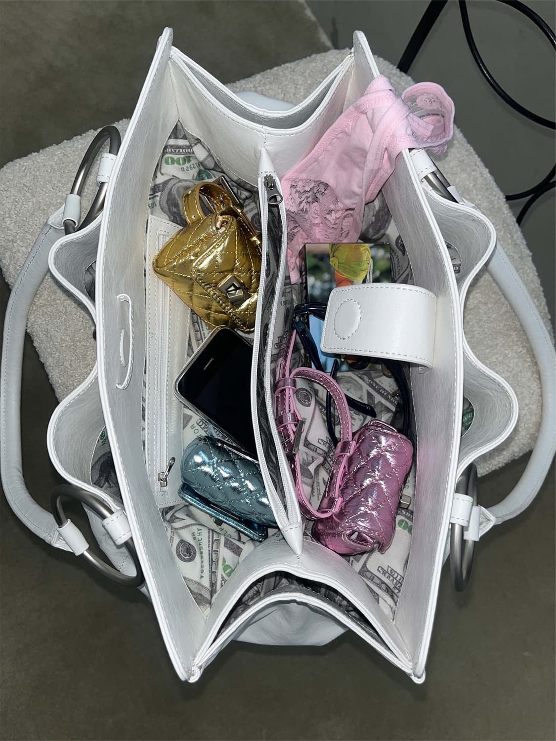 스컬프터 Millionaire Tote Bag White 토트백 상품이미지4