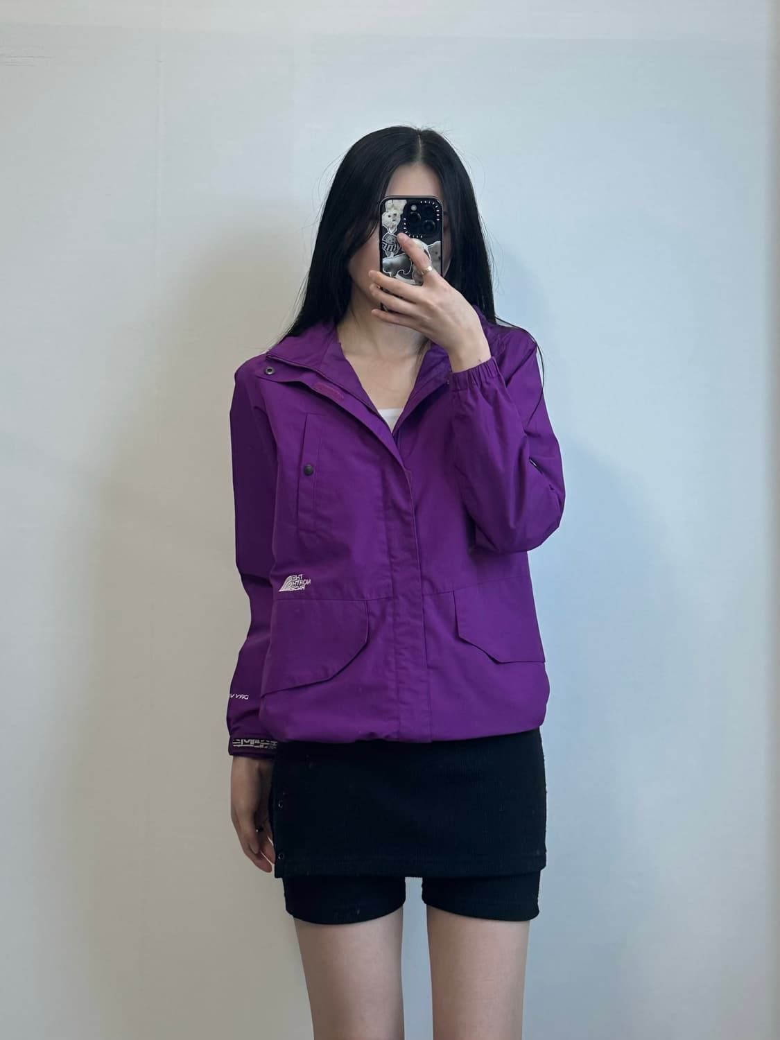 노스페이스 자수로고 퍼플 윈드 바람막이 자켓 상품이미지1
