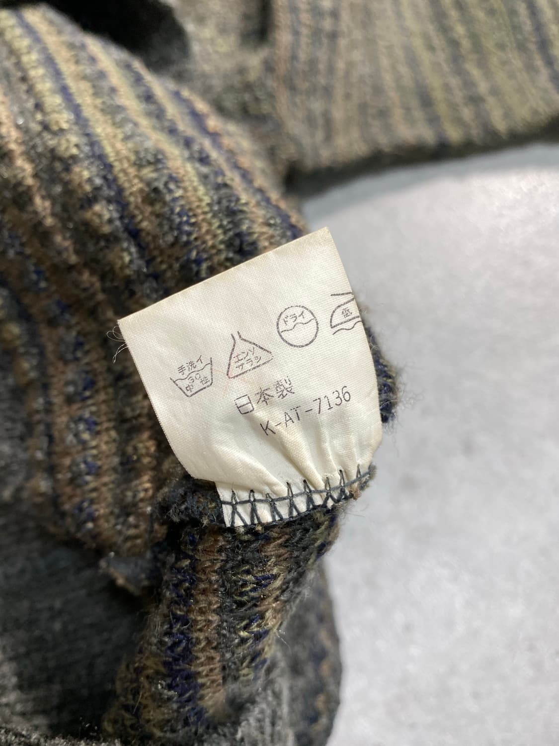 [M] 90s M&G 재팬 메이드 에스닉 헨리넥 울 니트 상품이미지8