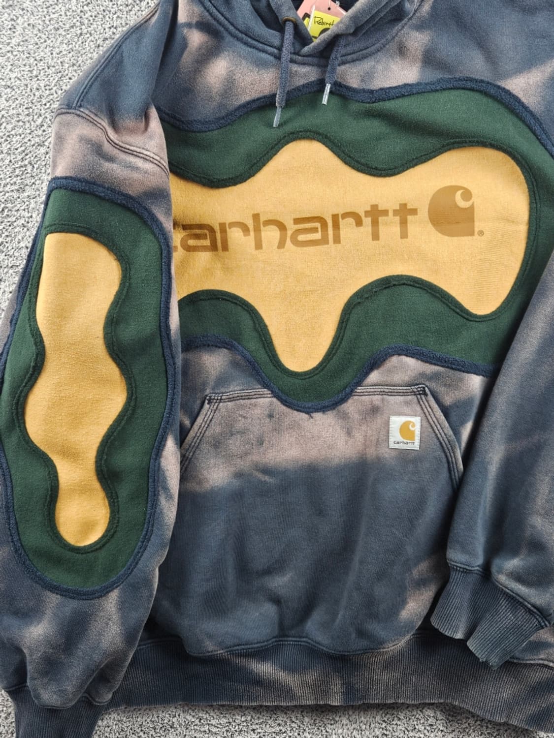 칼하트 아플리케 다잉워시드 커스텀 후드 티셔츠 ( 2XL )/ 10688 상품이미지7
