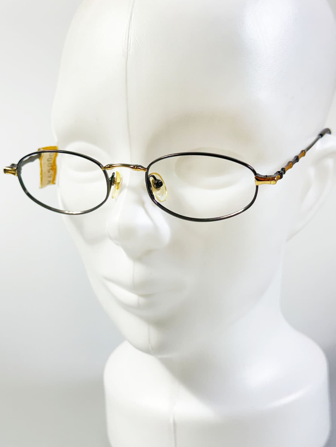 일본제 SNIPE 슬림 오벌 블랙 골드 메탈 빈티지 안경 상품이미지8