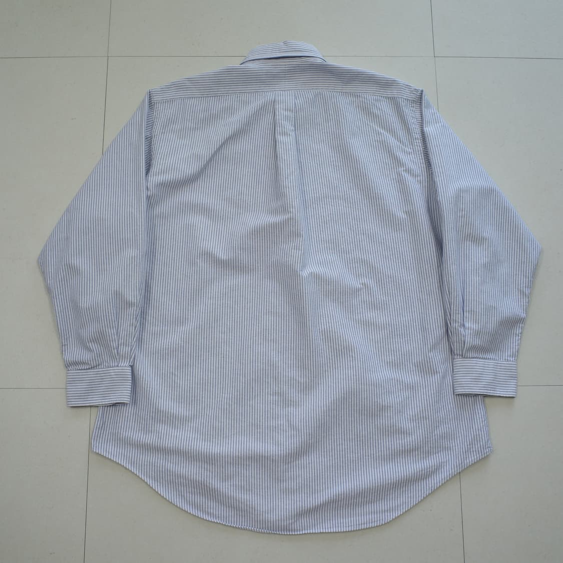 90s 폴로 랄프로렌 캔디 블루 스트라이프 셔츠 16.5-33(XL) 상품이미지6