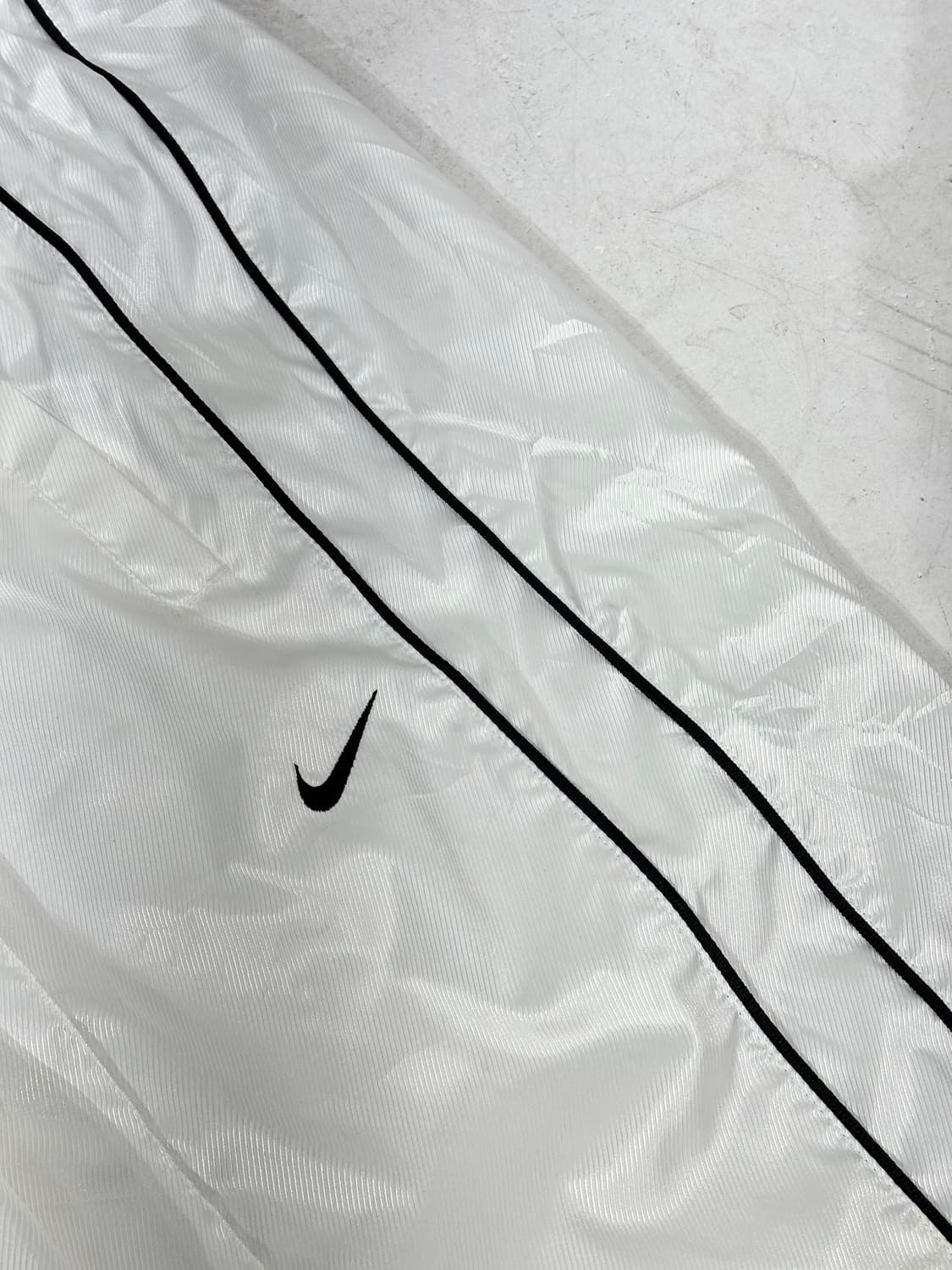 00s 나이키 화이트 와이드 사이드 라인 올드스쿨 팬츠 추리닝 바지 M 상품이미지6