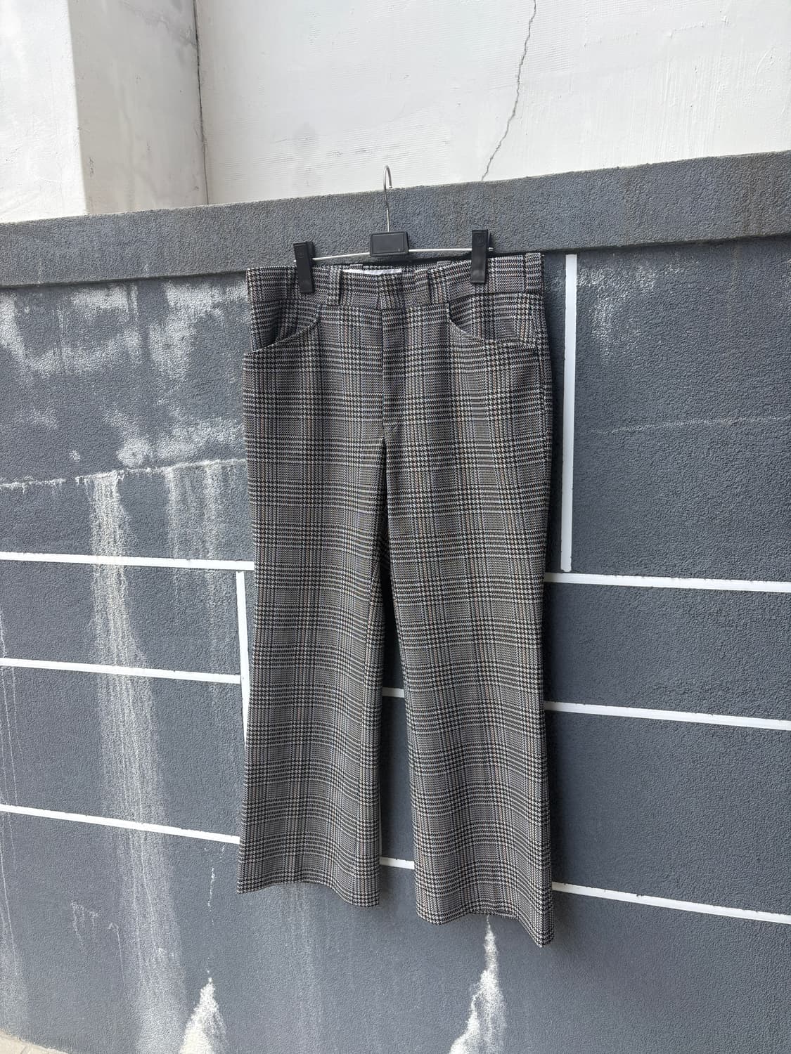 80‘s 하운드투스 체크 플레어트라우저 상품이미지1