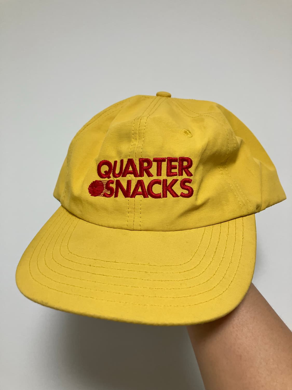 쿼터스낵스 스케이트보드 6패널캡 캡 모자 옐로우 상품이미지1