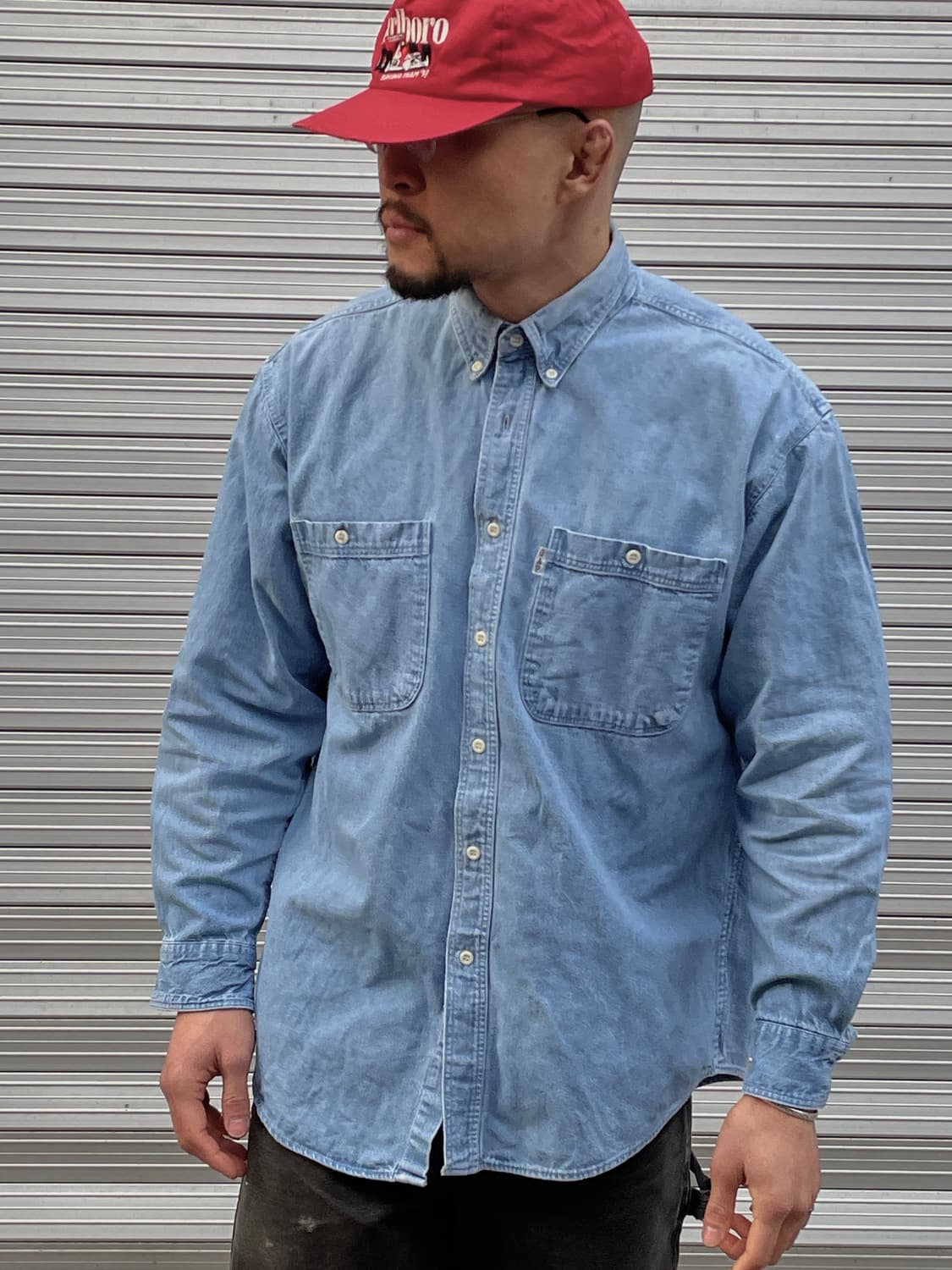 90-00s Old GAP Denim OCBD Shirt 상품이미지5