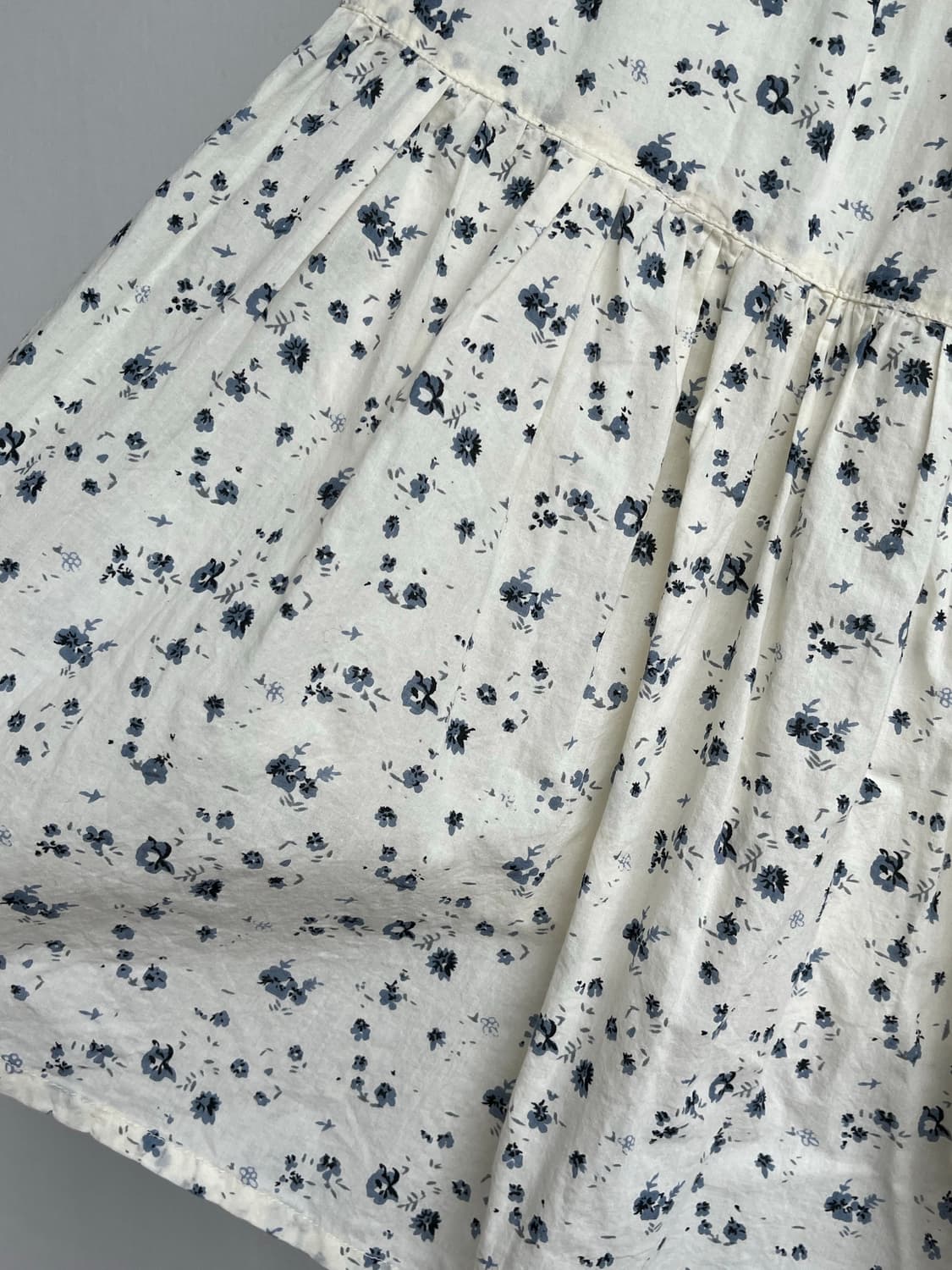 아이보리 플로럴 밴딩 롱 스커트 상품이미지3