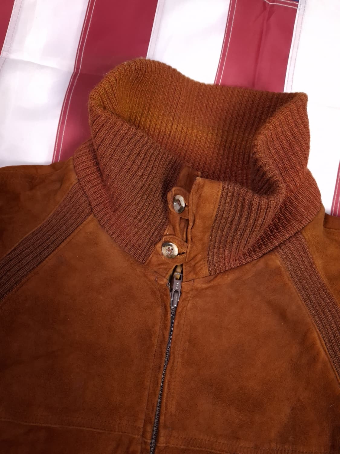 80's 미국제조 빈티지 리얼스웨이드 봄버자켓 상품이미지4