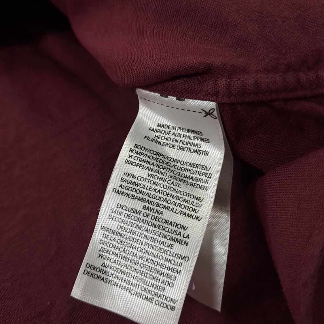 CK322 XB 폴로 QR인증 버건디와인 버튼다운 셔츠 남방 상품이미지7