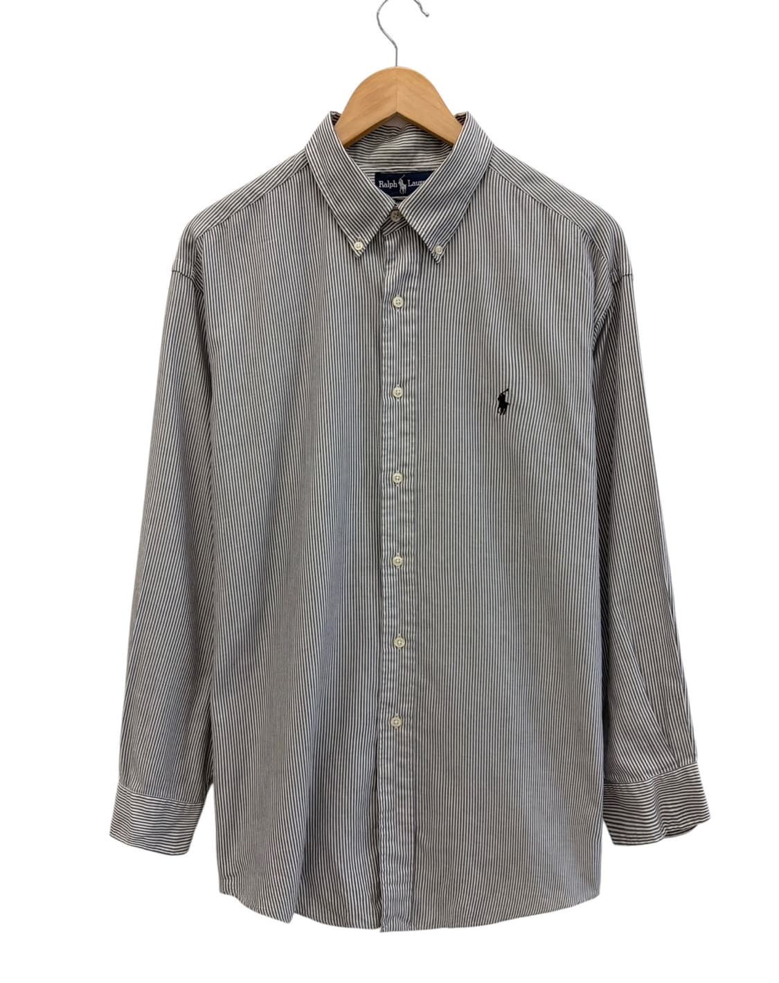 00년대 폴로 야머스 줄무늬 셔츠 화이트&다크그레이 (XL~2XL) 상품이미지1