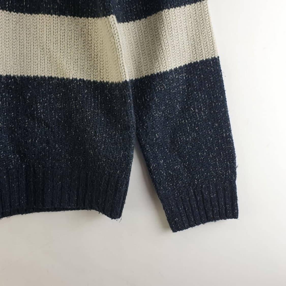 마인드브릿지 남성95 네이비 배색 니트 M5916 상품이미지3