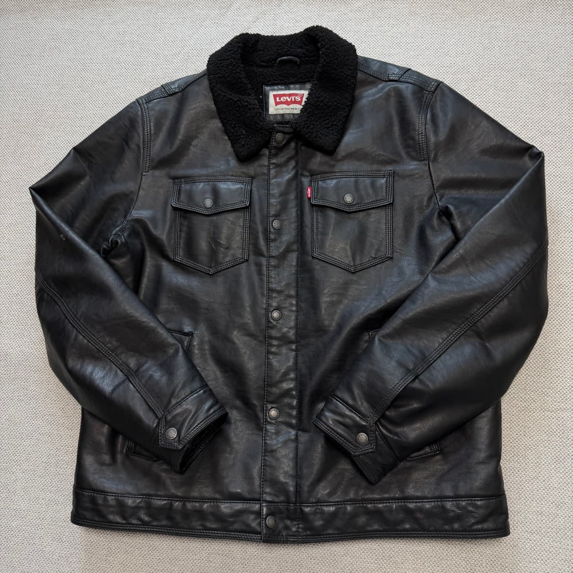 리바이스 레더 쉐르파 자켓 상품이미지1