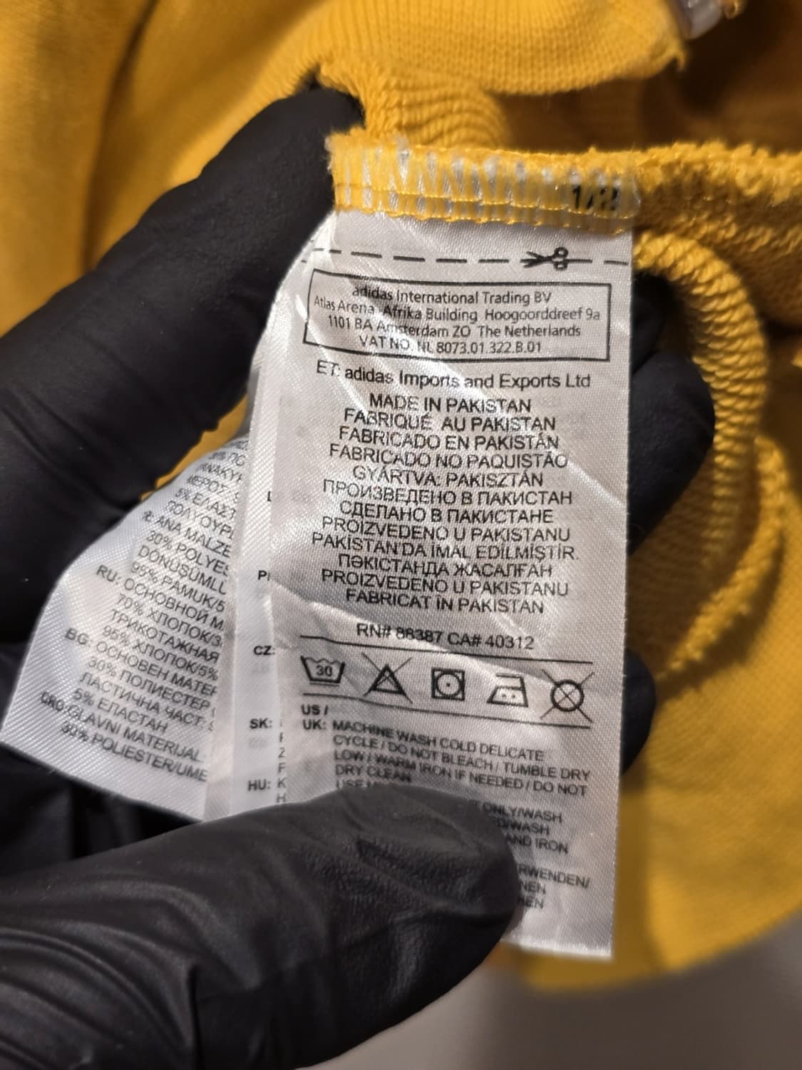 Adidas Mustard Yellow Full Zip Hoodie 상품이미지4