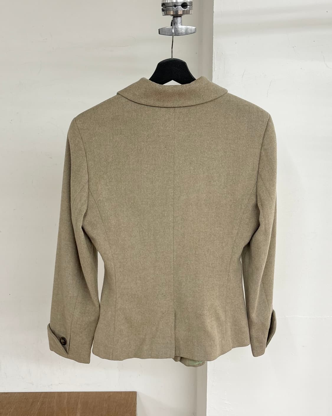 질샌더 베이지 더블 브레스티드 울코트 상품이미지6