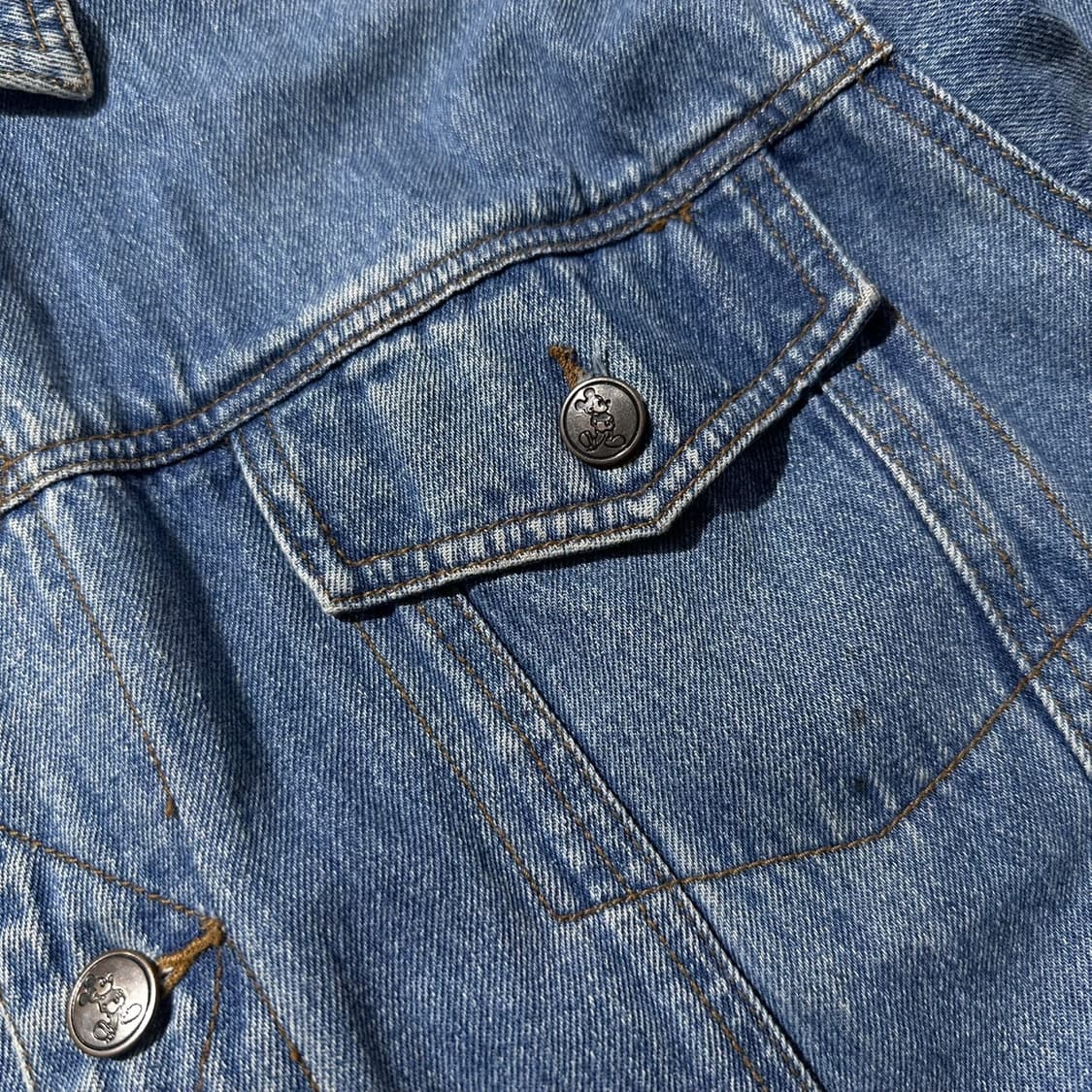 디즈니 미키 90‘s 월트 디즈니 월드 백로고 데님 트러커 자켓 상품이미지6