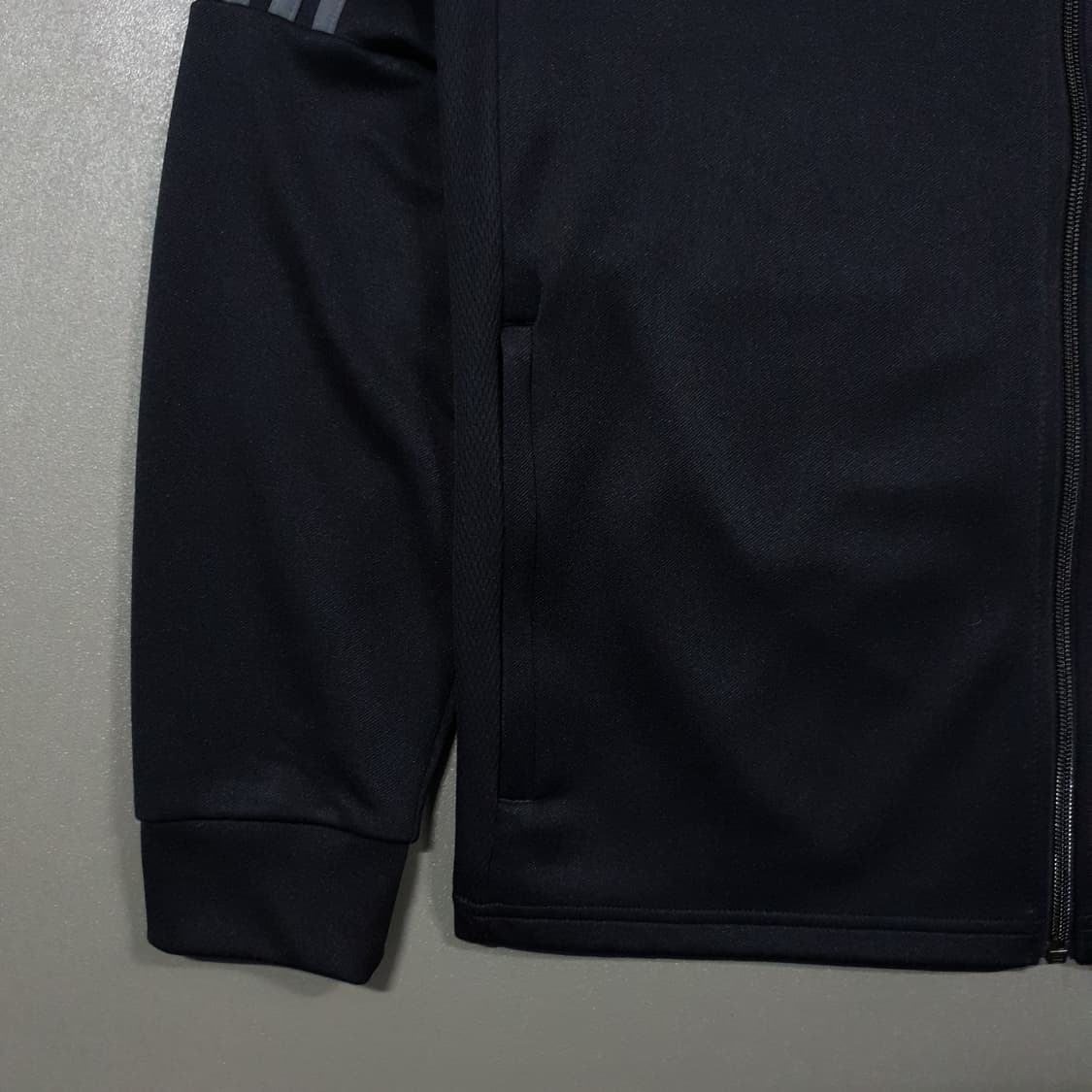새제품급) 2XL 아디다스 삼선 블랙 그레이 트랙탑 져지 집업 자켓 상품이미지3