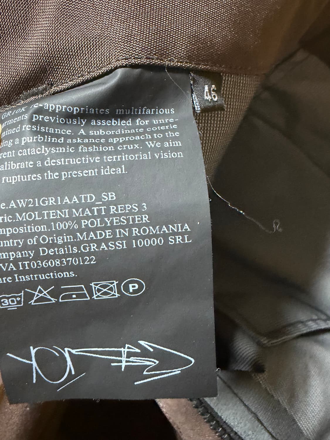 gr10k 아크 팬츠 브라운 상품이미지7