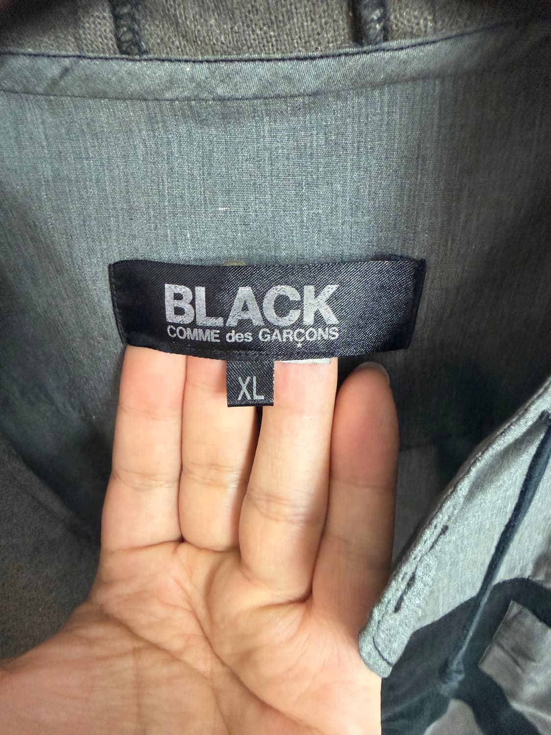 꼼데가르송 블랙 패치워크 후드자켓 XL레어개체 상품이미지6